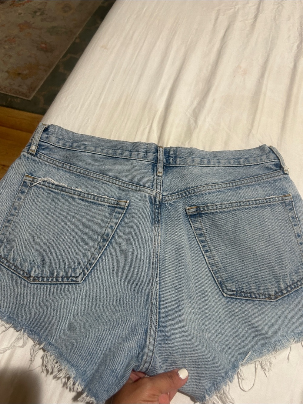Agolde Parker Distressed Shorts in Rapture Style #A9032-1206 - Picture 4 of 7